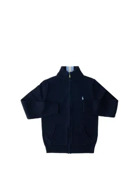 Cardigan con zip POLO BOYS BLU NOTTE M - Ralph Lauren - FashionsVida