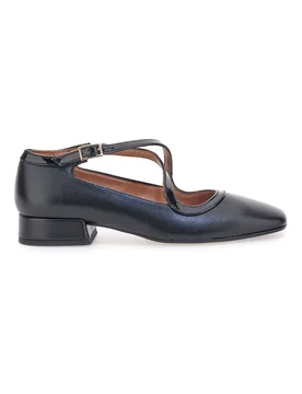 Ballerine Mary Jane Nere Con Tacco Basso C1516 36 - Pittarello - FashionsVida