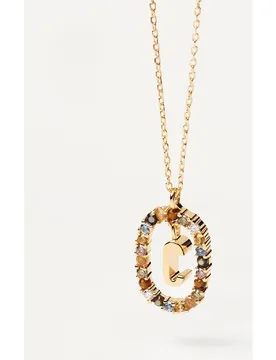 Cadena con colgante Letra C de plata - PDPAOLA - FashionsVida