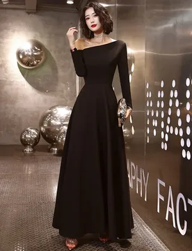 The new black dress is elegant and grand banquet host can wear it in daily life - Aliexpress - FashionsVida