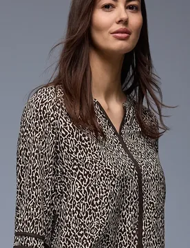 Leo-Tunika mit Tape-Details female Braun - Street One - FashionsVida
