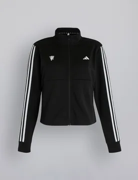 Manchester United x Womens Essentials Aeroready 3-Stripes Track Top Black L - Adidas - FashionsVida