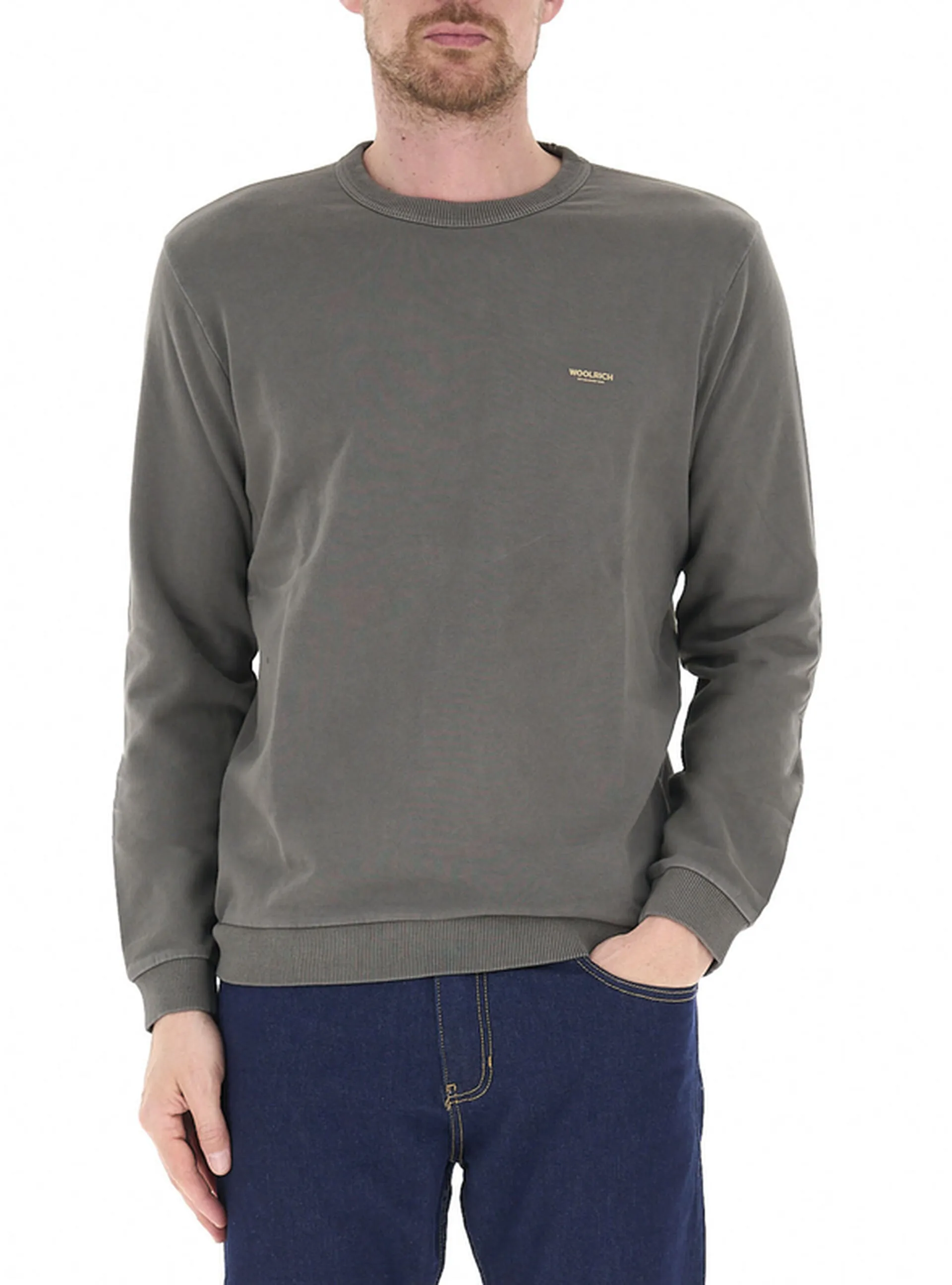 WOOLRICH Felpa girocollo TORTORA M - Woolrich - FashionsVida