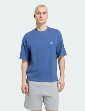 T-SHIRT CORTA ESSENTIALS MELANGE A VESTIBILITÃ€ AMPIA 2XL Crew Blue Mel - Adidas - FashionsVida