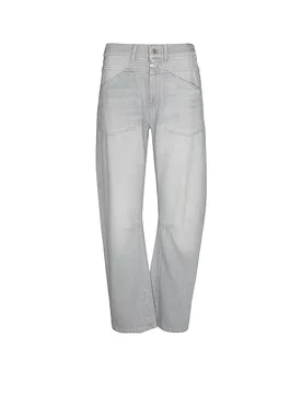 Jeans Balloon Fit 7/8 SELENA grigio chiaro XL/L30 - Cup Of Joe - FashionsVida
