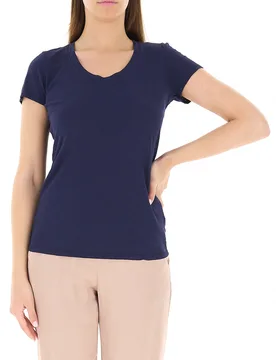 T-shirt in cotone BLU NOTTE XS - DEHA - FashionsVida