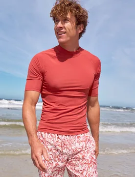 Mens UV Rash Vest - Orange - Orange - Size: M - Mountain Warehouse - FashionsVida