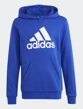 Felpa in cotone con grande logo essenziale 9-10A Semi Lucid Blue / White - Adidas - FashionsVida