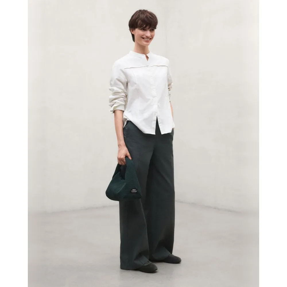 Camisa de mujer alcala cuello mao de manga larga - Ecoalf - FashionsVida