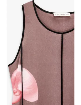 Vestido largo sin mangas con estampados - Parfois - FashionsVida