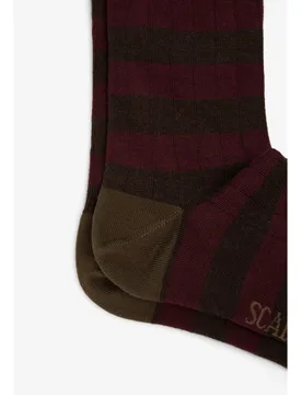 Calcetines altos de hombre de caña alta con estampado de rayas - Scalpers - FashionsVida