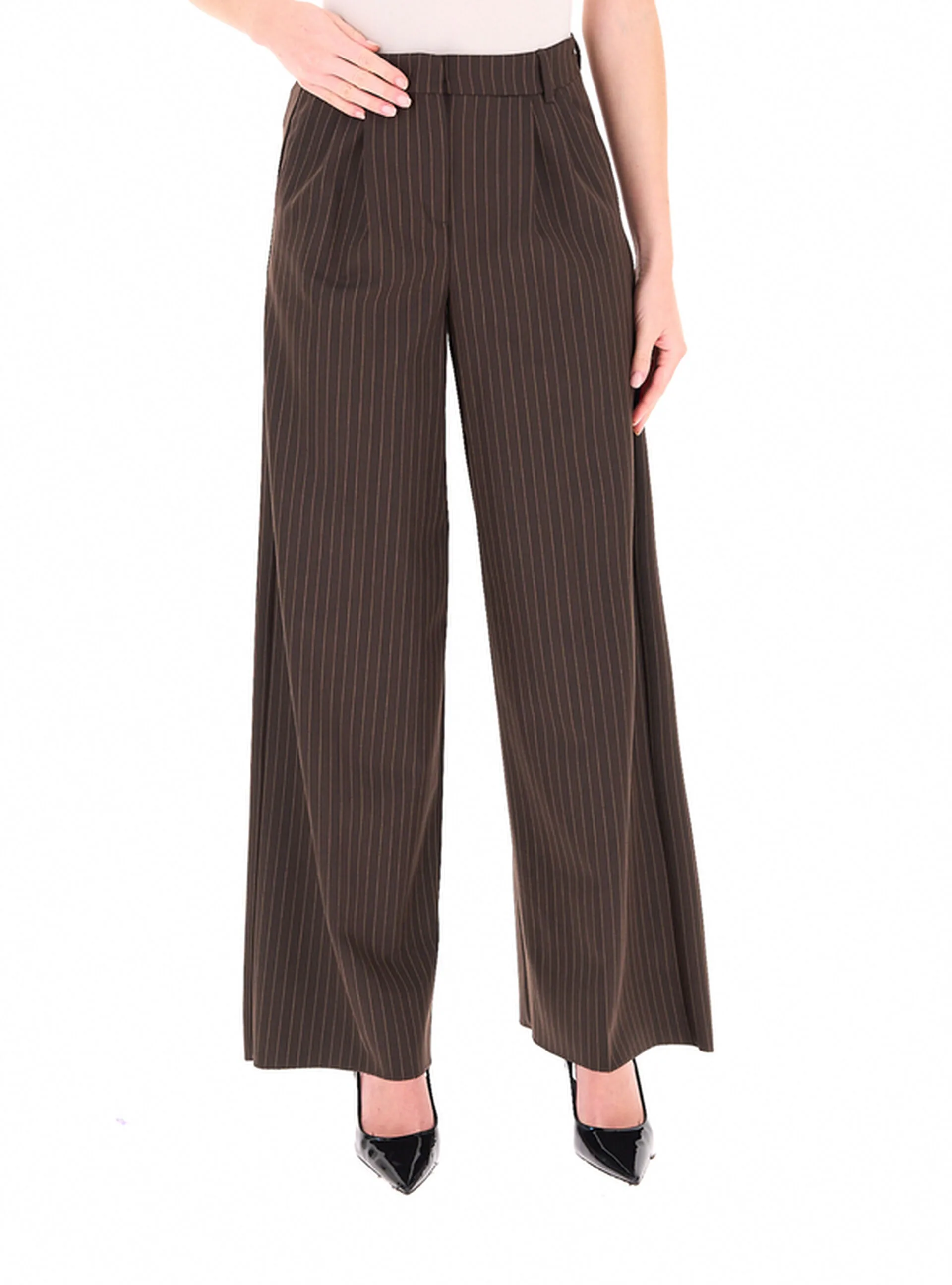 Pantalone con pinces MARRONE 36 - I Blues - FashionsVida