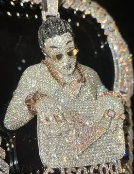 Iced Out Hip-Hop Rapper Pendant Necklace, fully encrusted, dazzling and eye-catching, customizable—come create your own! - Aliexpress - FashionsVida