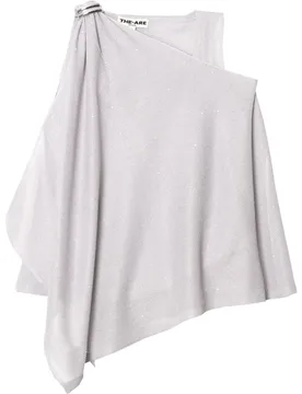 Top de mujer de punto con capa asimétrica - The-Are - FashionsVida