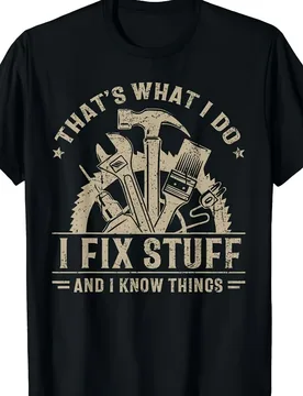 That'S What I Do I Fix Stuff And I Know Things-Funny Vintage design-100%cotton O-neck short sleeve printed men's T-shirt - Aliexpress - FashionsVida