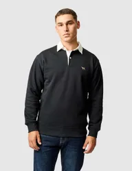 Otago Cotton Rich Rugby Collar Sweatshirt Black male