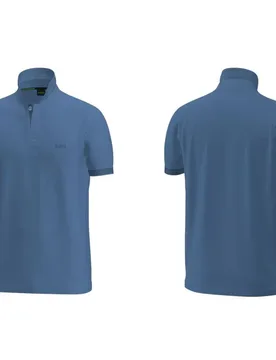 Polo A Maniche Corte Paddy 1021663 Green Open Blue / Blue S - BOSS - FashionsVida