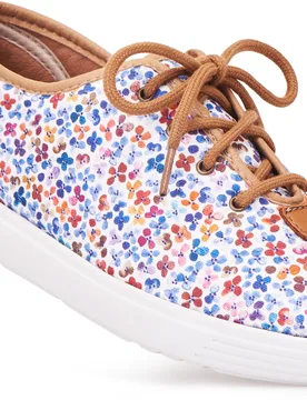 Kama - Sale Women's Extra Wide Shoes for Swollen Feet - Pansy Print - Size: 9 XXW - Cosyfeet - FashionsVida