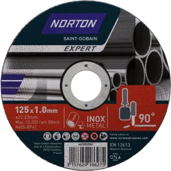 Discos de corte para acero e inox de 125 × 1,0 mm