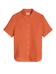 Blouse en lin orange 34