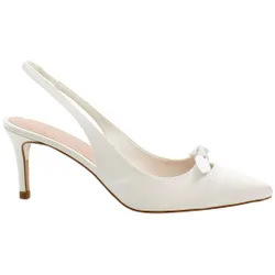 Tezzi Womens White Heels Leather - Size Uk 3