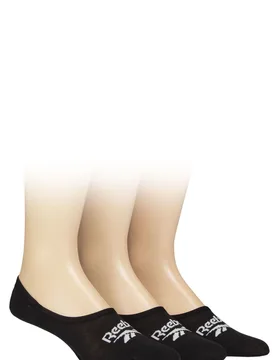 Mens and Women's 3 Pair Essentials Cotton Ped Socks Black 8.5-10 UK - Black - Size: 8.5-10 UK - Reebok - FashionsVida