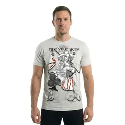 Cast Your Aces Short Sleeve T-shirt Light Grey L Men