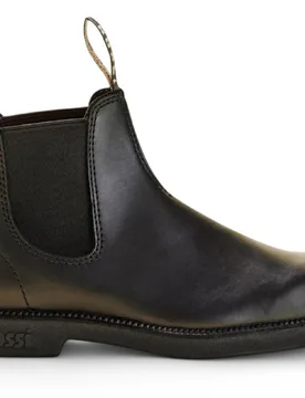 Unisex 607 Booma Black Leather Chelsea - Size Uk 10.5 - Rossi Boots - FashionsVida