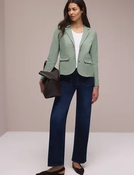 Basic Blazer mit Reverskragen female Grün - Street One - FashionsVida