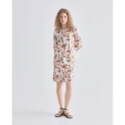 Vestido estampado manga francesa