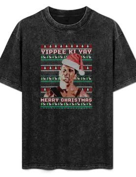 Yippe Ki Yay Funny ugly sweater christmas - Ylp T-Shirt Outdoor Sports Short Sleeve Top - Aliexpress - FashionsVida