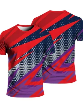 Running Sports T-shirt 3D Printing Striped Pattern For Men Kids T Shirt 2024 Fashion Summer Breathable Loose Outdoor Tee Shirts - Aliexpress - FashionsVida