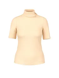 Jersey de cuello alto crema 38