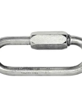Galvanised Joining Link Shackle 10 Units 6 mm unisex - Peguet - FashionsVida