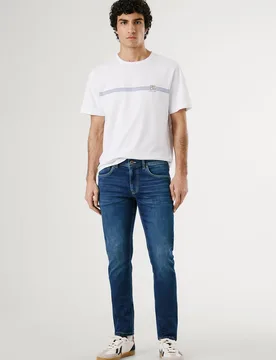 Vaquero de hombre Track fit slim con cierre cremallera - Pepe Jeans - FashionsVida