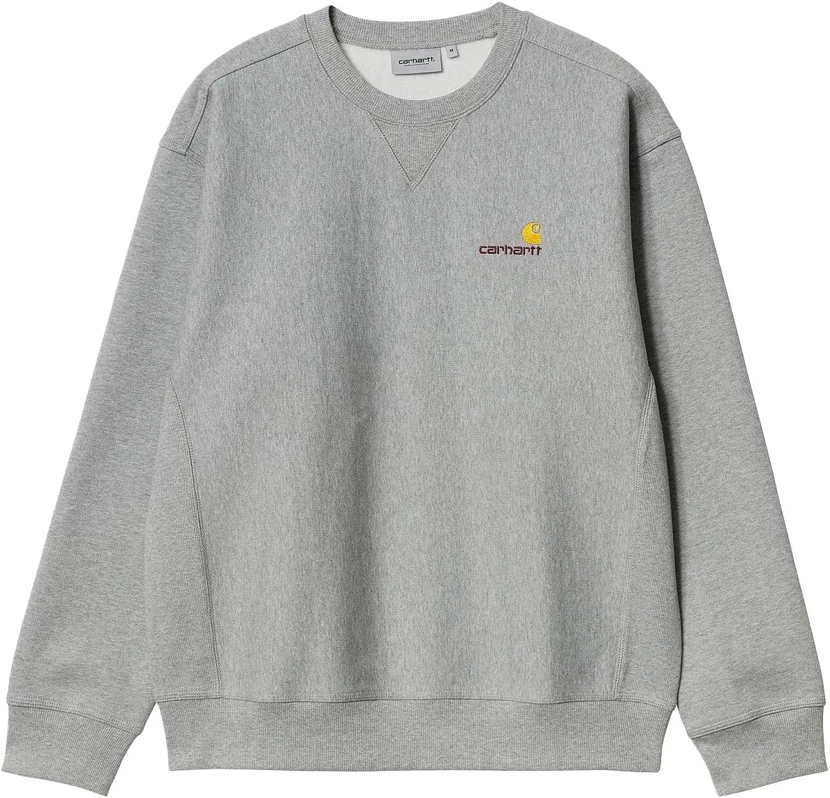 Sweat en coton - American Script Sweat Grey Heather - Taille L - Gris - Carhartt WIP - FashionsVida