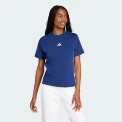 Essentials Maglietta in cotone a 3 strisce L Dark Blue / White