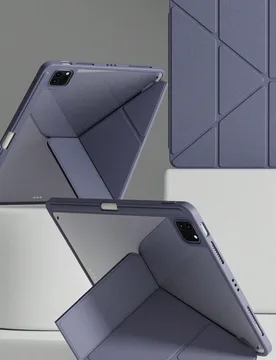 Funda de material sólido a prueba de golpes Estuche acrílico transparente compatible con iPad Air 11 13 M2 2025 M3 con soporte plegable en forma de - Shein - FashionsVida