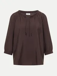 Carmen Bluse mit 3/4 Arm Braun XL