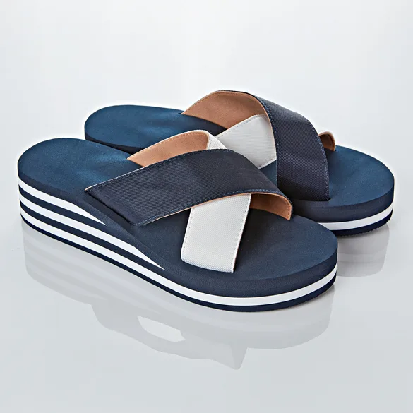 Pagen Pantolette marine/weiß - 3Pagen - FashionsVida