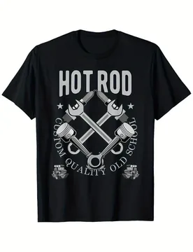 Vintage Hot Rod Graphic,with"HOT ROD"Crossed Wrenches Design-100% cotton O-neck short sleeve printed men's T-shirt - Aliexpress - FashionsVida