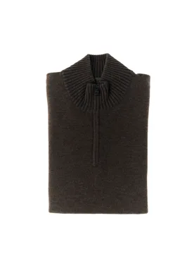 Maglione mezza zip TESTA DI MORO 48 - FERRANTE - FashionsVida
