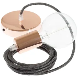 Cables Suspension Luminaire Rl03 2 M Diy Glittering Grey / Copper One Size