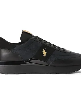 Baskets Train 89 Pp Black / Gold EU 48 - Ralph Lauren Ftw - FashionsVida