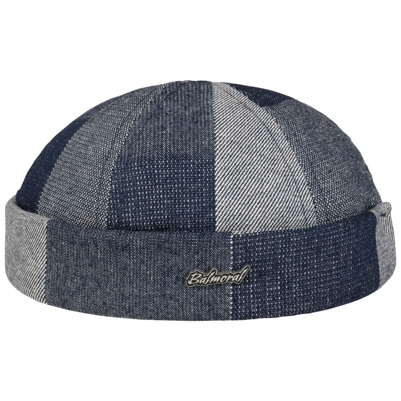 Cotton Patchwork Docker Hat by - denim - Size: XL (60-61 cm) - Balmoral - FashionsVida