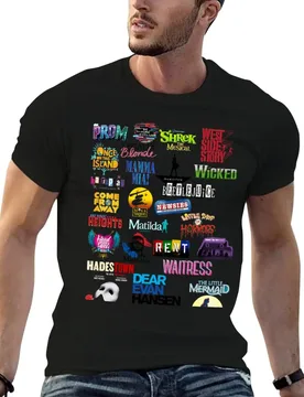 Musical Theater Sticker Shirt Inspired by Broadway Shows Classic T-Shirt Sport Basic Moisture Wicking Tee - Aliexpress - FashionsVida