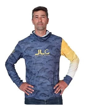 Fish Camo Long Sleeve T-shirt Grey 2XL Men - Jlc - FashionsVida