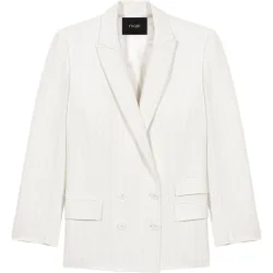 Blazer de mujer cruzada con raya diplomática