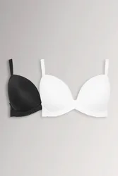 Women's 2 Pack Moulded T-Shirt Bras Size: 48E - Multicolor - Size: 48E