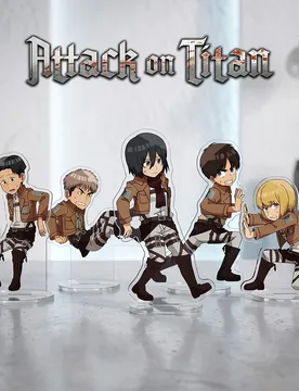 Attack On Titan Funny Pose 10CM Double Sided Acrylic Stand Keychain 2026 New Anime Stand Eren Yeager Mikasa Ackerman Desk Decor - Aliexpress - FashionsVida